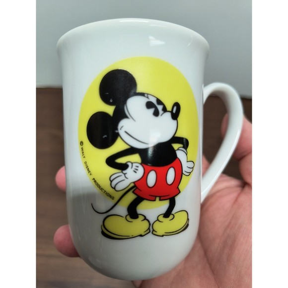 Mickey Mouse Walt Disney Disney Land Coffee Porcelain Mug  Japan Vintage Item - Picture 5 of 6